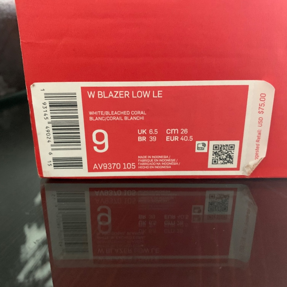 NIKE BAZER LOW LE BLEACHED CORAL | NEW - Picture 8 of 8